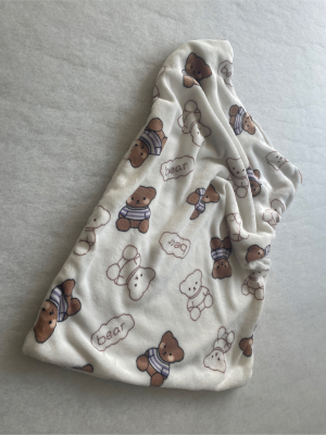 Wellnessdecke 70x50 cm Teddy weiß